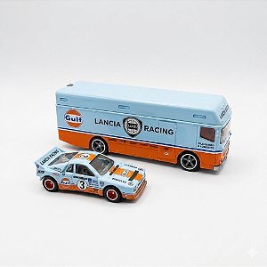 [LOOSE] Hot Wheels Team Transport Euro Hauler + Lancia Rally 037