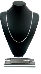 Conjunto Corrente e Pulseira Prata 925 Italiana Grumet 1x1 3mm