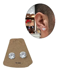 Brinco Masculino Zircônia  DIAMANTE Sintético Alto Brilho