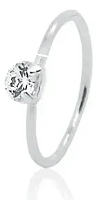 Piercing Argolinha Nariz Com Zircônia Prata 925