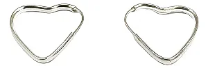 Brinco Argola Coração Prata 925