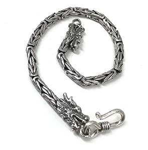 Pulseira Masculina Prata de Bali Dragão