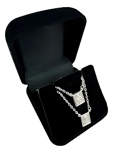 Corrente Escapulário Unissex 65cm Sagrado Coração de Jesus