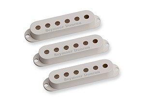 Jogo 3 Capas Seymour Duncan S-Cover Strato Com Logo, Parchment