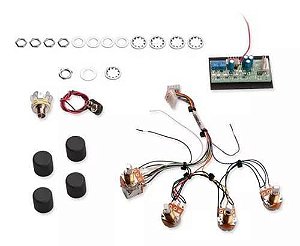 Preamp Seymour Duncan Baixo STC-3M4 3-Bandas 4 Knobs Ativo