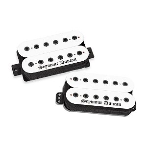 Captador (Set) Seymour Duncan Black Winter, Braço e Ponte (Trembucker), Blackened - White
