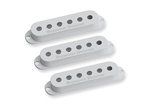Jogo 3 Capas Seymour Duncan S-Cover Strato Com Logo, Branco