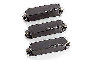 Captadores (Trio) Guitarra AS-1S Blackouts Strat Set, Ativo, Alnico 5, Preto