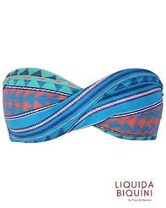 Biquíni com Bojo Tomara que Caia Estampa Geométrica