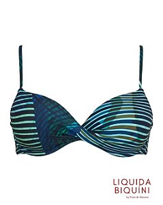 Biquíni com Bojo Tomara que Caia Estampa Linear