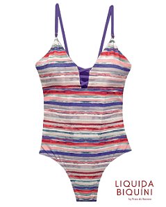 Maio Tiras Cruzadas Lilás