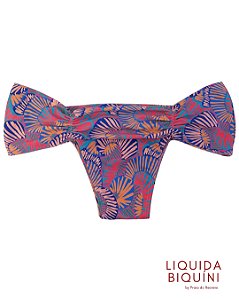 Calcinha Franzida na Pala Estampado Lilás