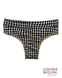 Calcinha que dobra BK6 Estampa Xadrez