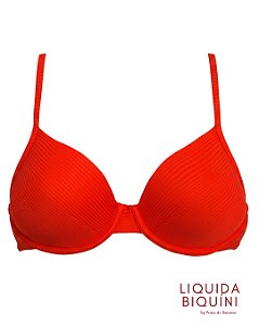 Biquíni Meia Taça Recortes Laranja