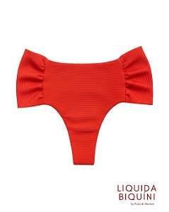 Calcinha Leque Alta Laranja