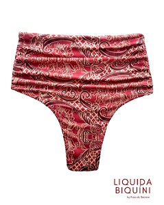 Calcinha Hot Pant Vip Estampa Renda Vinho