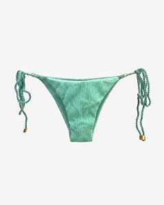 Calcinha Corda Lacinho Cor Piscina