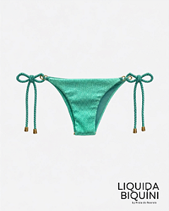 Calcinha Corda Lacinho Cor Piscina