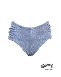 Calça leque alta azul claro