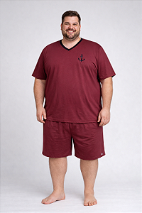 Pijama meia manga em malha PV - Over Size