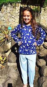 Pijama Infantil unicórnio azul ML
