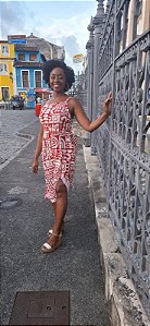 Vestido afro  longo  etnico regula na alça