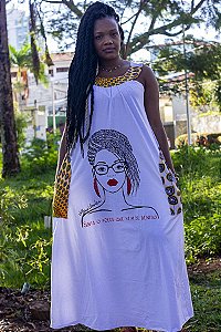 vestido longo coleção africa branco