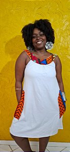 vestido afro com detalhes africano