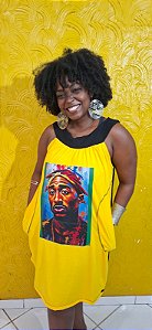 Vestido africa estampa tupac veste ate exg