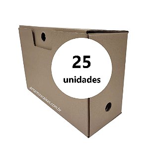 Caixa Tipo Arquivo - 36,0 x 14,0 x 24,0 cm (Onda Simples) - Pacote com 25 Unidades