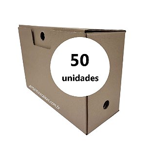 Caixa Tipo Arquivo - 36,0 x 14,0 x 24,0 cm (Onda Simples) - Pacote com 50 Unidades