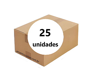 Caixa de Papelão Tipo Normal - C:15,0cm L:11,5cm A:12,0cm – Onda Simples - Pacote com 25 Unidades