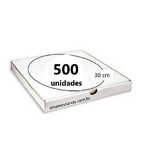 Caixa para Pizzas (30cm de diâmetro) - 500 Unidades - Branca