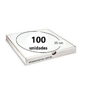 Caixa para Pizzas (35cm de diâmetro) - 100 Unidades - Branca
