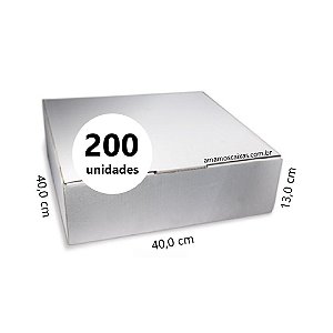 Caixa de Papelão para Transporte de Tortas, Bolos e Outros Produtos C:40,0 L:40,0 A:13,0 cm Pacote com 200 Unidades