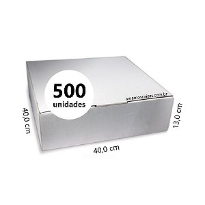 Caixa de Papelão para Transporte de Tortas, Bolos e Outros Produtos C:40,0 L:40,0 A:13,0 cm Pacote com 500 Unidades