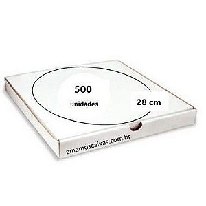 Caixa para Pizzas (28cm de diâmetro) - 500 Unidades - Branca