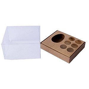 Caixa Ovo de Colher -  Meio Ovo 100 g e 6 doces Kraft 10 unidades mod2 Pacbox Embalagens