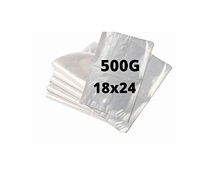 SACO PLASTICO TRANSPARENTE PARA ALIMENTO 500g - 100