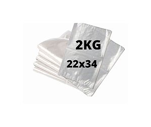 SACO PLASTICO TRANSPARENTE PARA ALIMENTO 2kg - 100