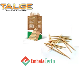 PALITO DE DENTE BAMBU TALGE (100un)