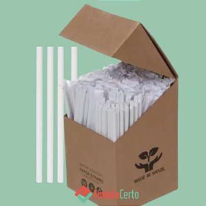 CANUDO BIODEGRADÁVEL DE PAPEL  EMBALADO SACHE INDIVIDUAL