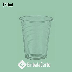 COPO PLÁSTICO DESCARTÁVEL TRANSPARENTE 150ML