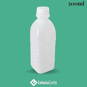 GARRAFA PLÁSTICA PARA SUCO DE 500ML C/ TAMPA