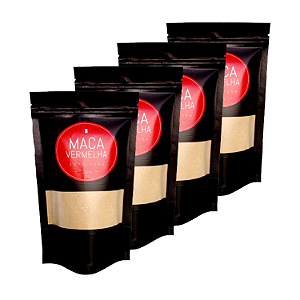 Kit 4 Maca Vermelha 100% Pura Fitness em Pó 250g