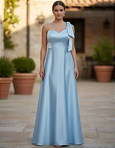 Vestido Longo Plus Size Madrinhas Azul Serenity Madrinha Casamento Festa