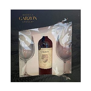 Kit Vinho Garzon Tannat Reserva 750ml + 2 Taças