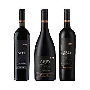 Kit Trio Vinho Ventisquero Grey Carmenere / Pinot Noir / Cabernet Sauvignon - 3 x 750ml