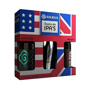 Kit Duas Cervejas Gauden Bier Duelo de Ipas 600ml com Copo