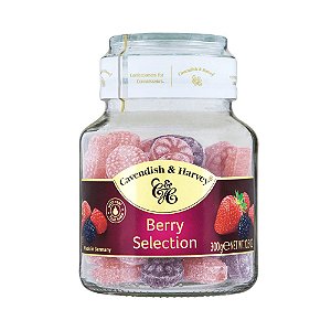 Vidro com Balas de Frutas Vermelhas Cavendish & Harvey 300g